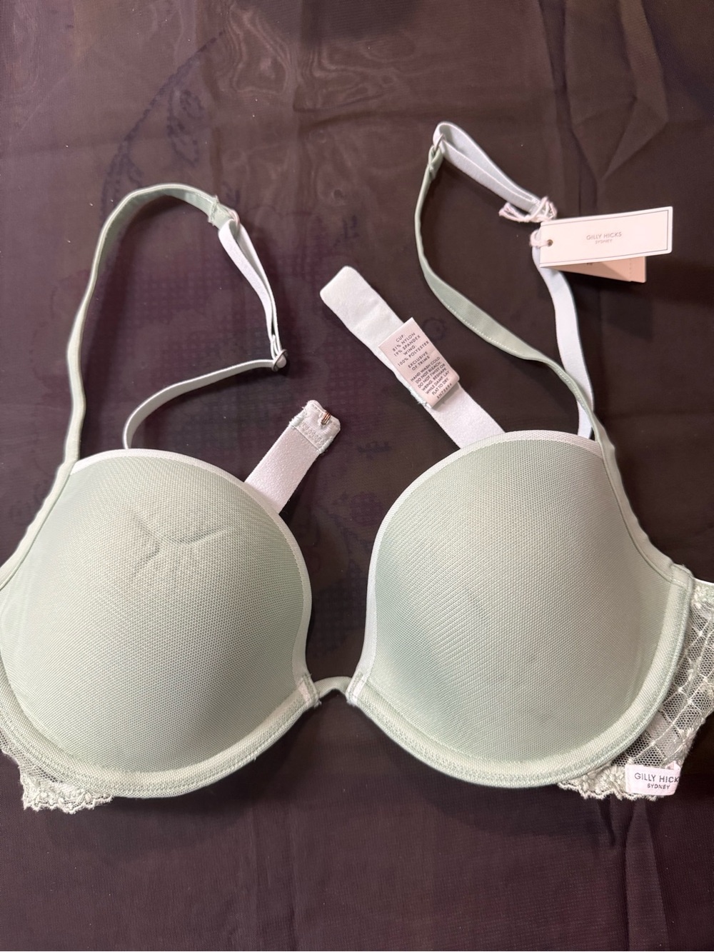 Gilly Hicks Hollister Powder Green Lace Bra - NWT - Size 36B
